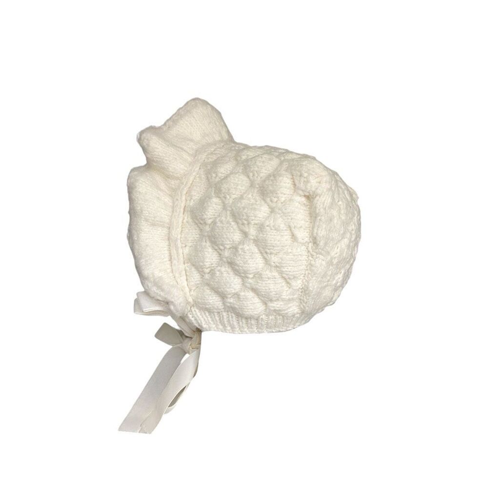 vintage wool and velvet bonnet